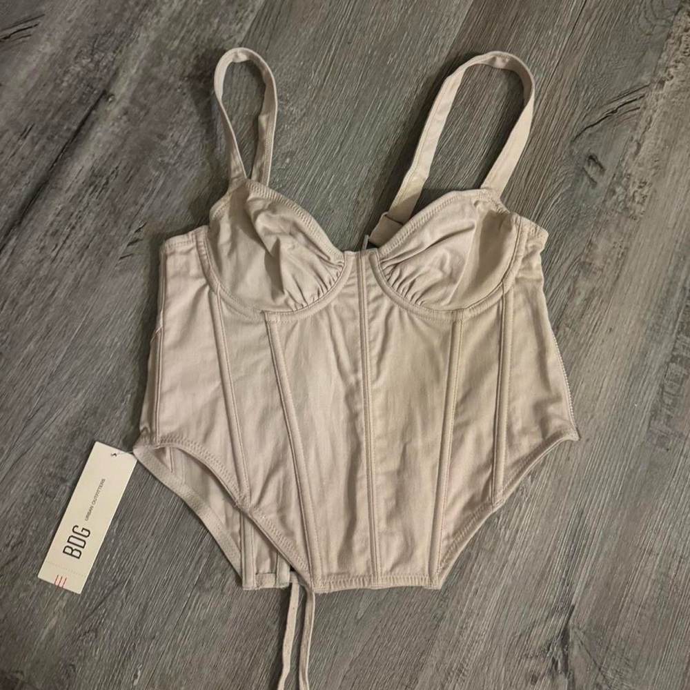 BRAND NEW Urban Outfitters Tan Corset Top